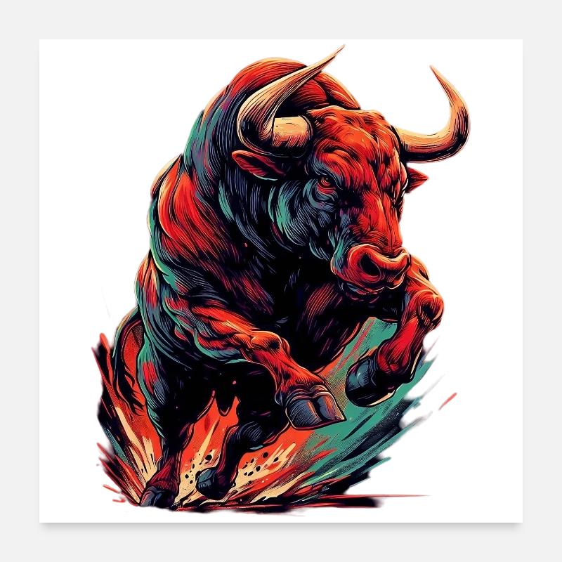 Stier Poster 60x60 cm