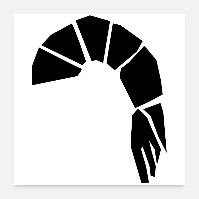 Shrimp Poster 60x60 cm