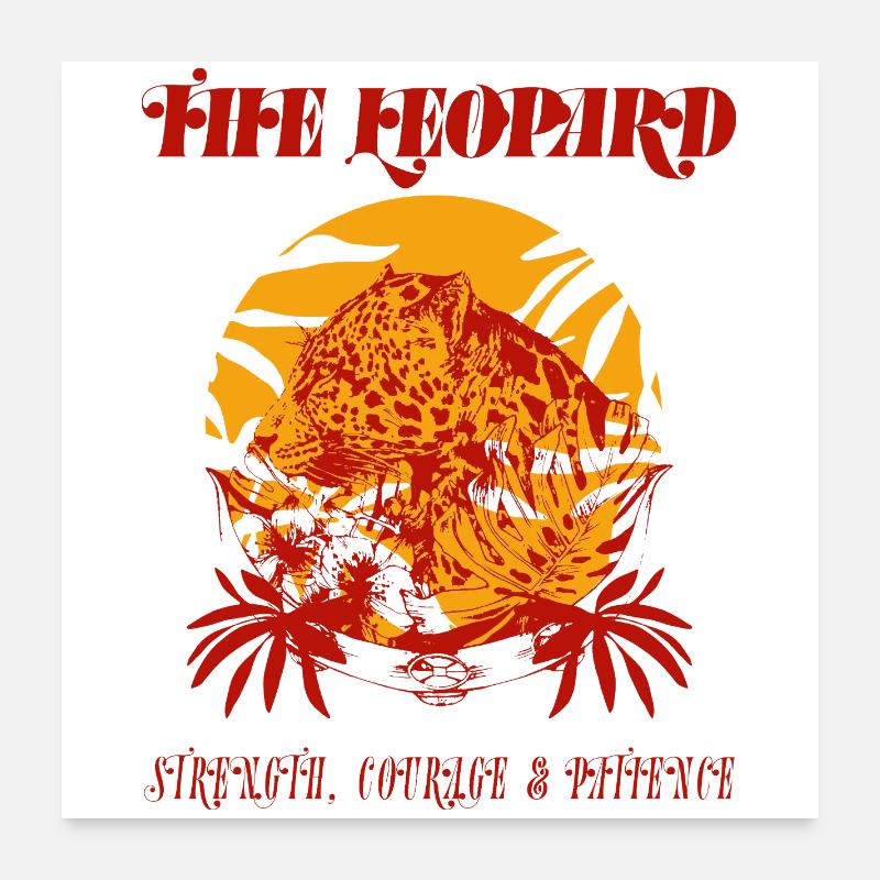 THE LEOPARD - Poster 24" x 24" (60x60 cm) - white