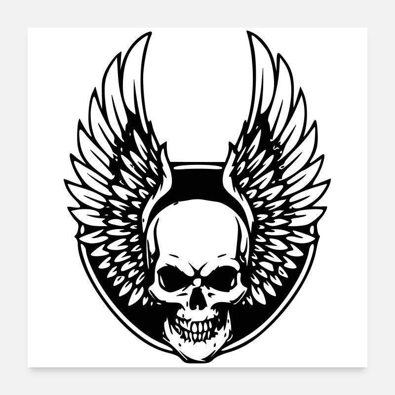 Griffe de mort avec ailes d’ange Poster 60 x 60 cm