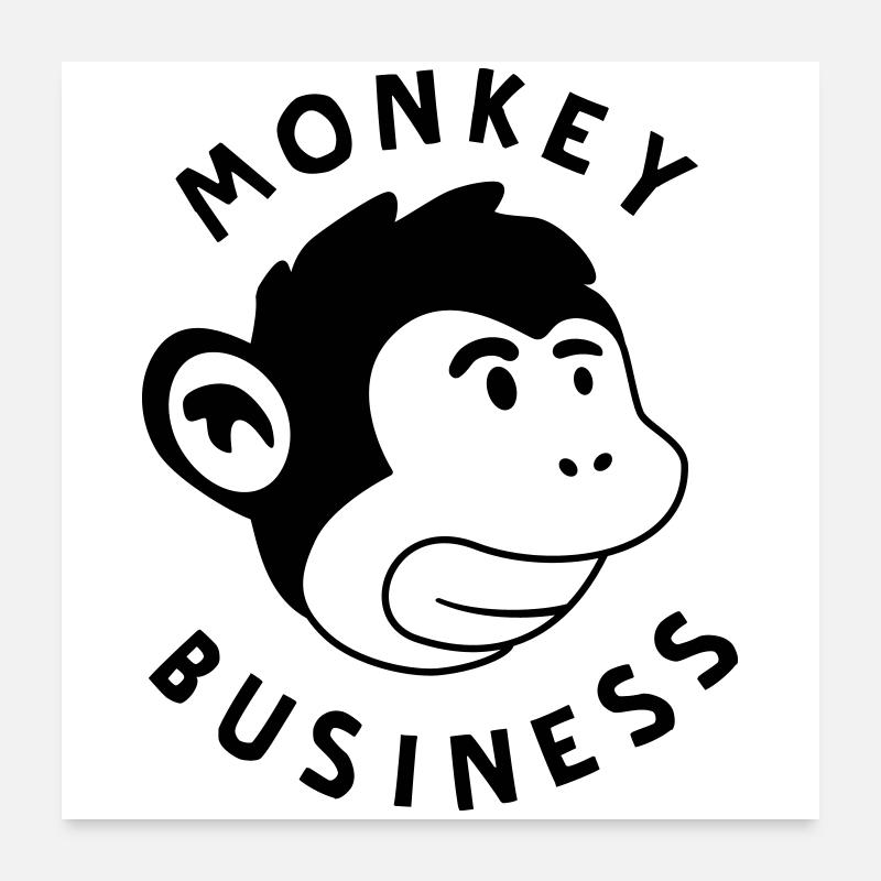 Monkey Business – Affenstarkes Graffiti Jungle Poster 60x60 cm