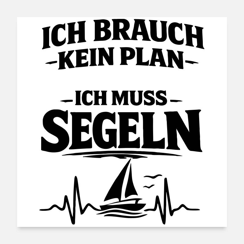 Segeln  Poster 60x60 cm