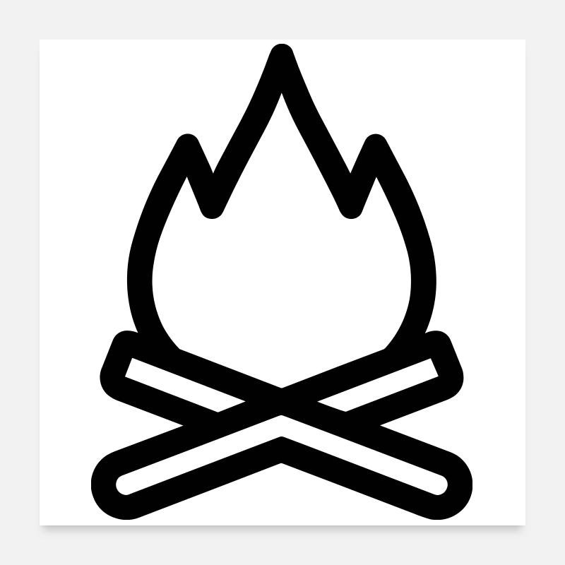 Lagerfeuer Poster 60x60 cm