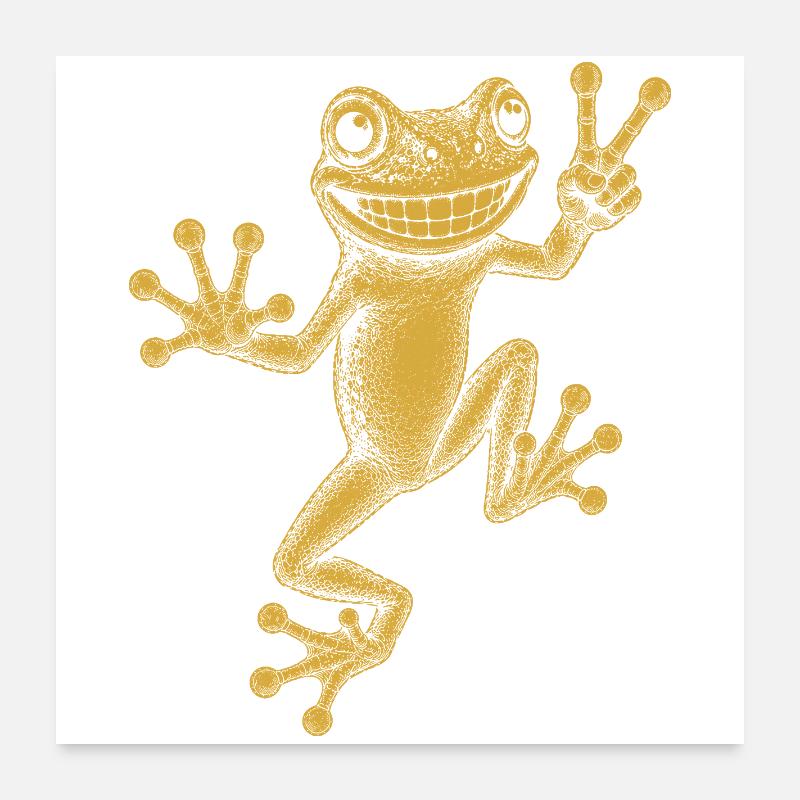 Laubfrosch Poster 60x60 cm