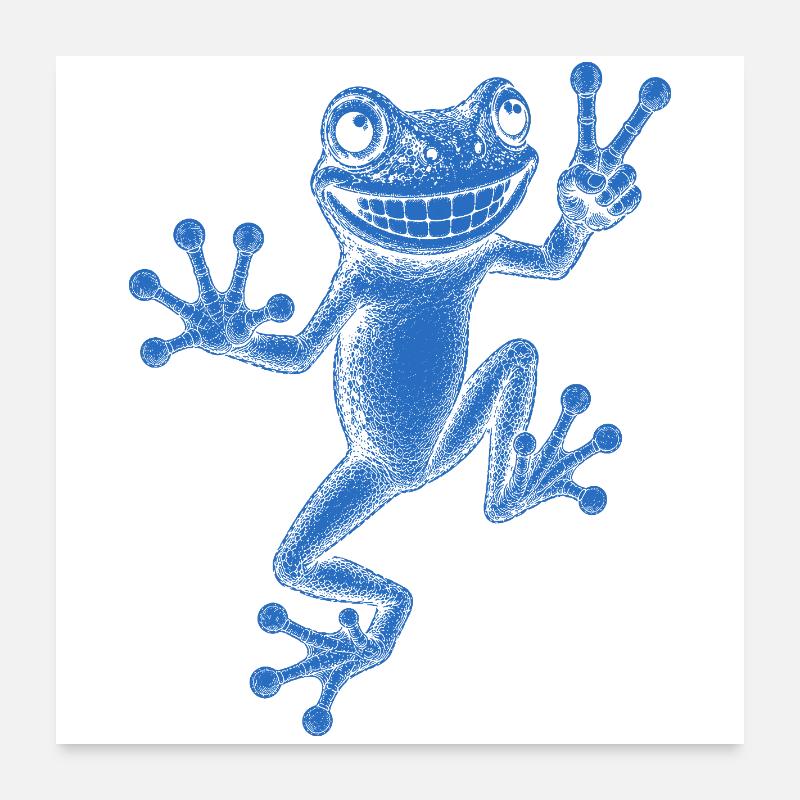 Laubfrosch Poster 60x60 cm