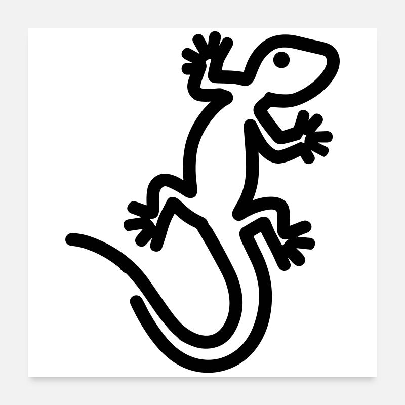 lézard Poster 60 x 60 cm