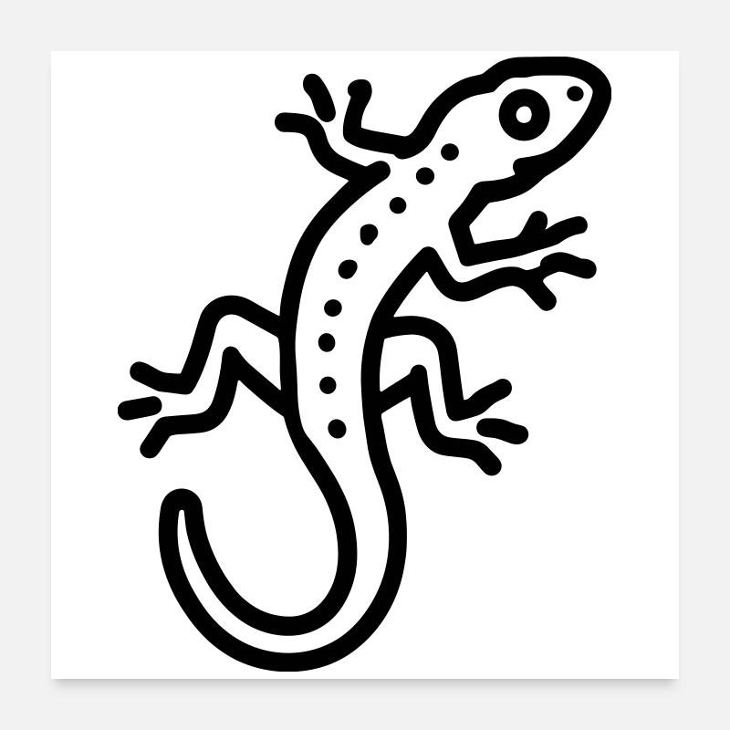 lizard Poster 24" x 24" (60x60 cm)