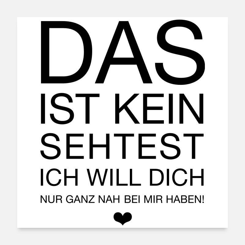 das ist kein sehtest - Poster 60x60 cm - Weiß
