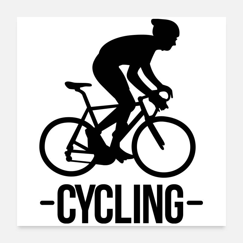 Radfahren Poster 60x60 cm
