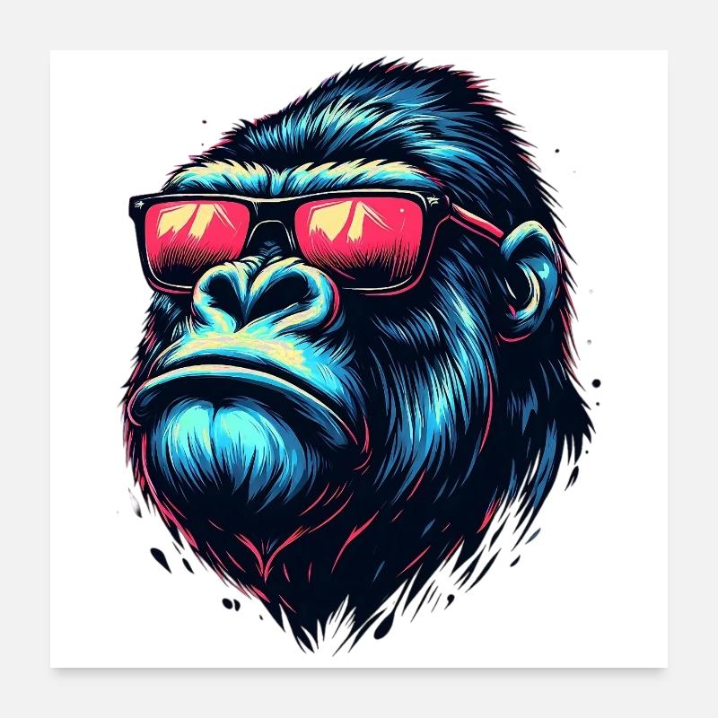 Gorilla Poster 24" x 24" (60x60 cm)