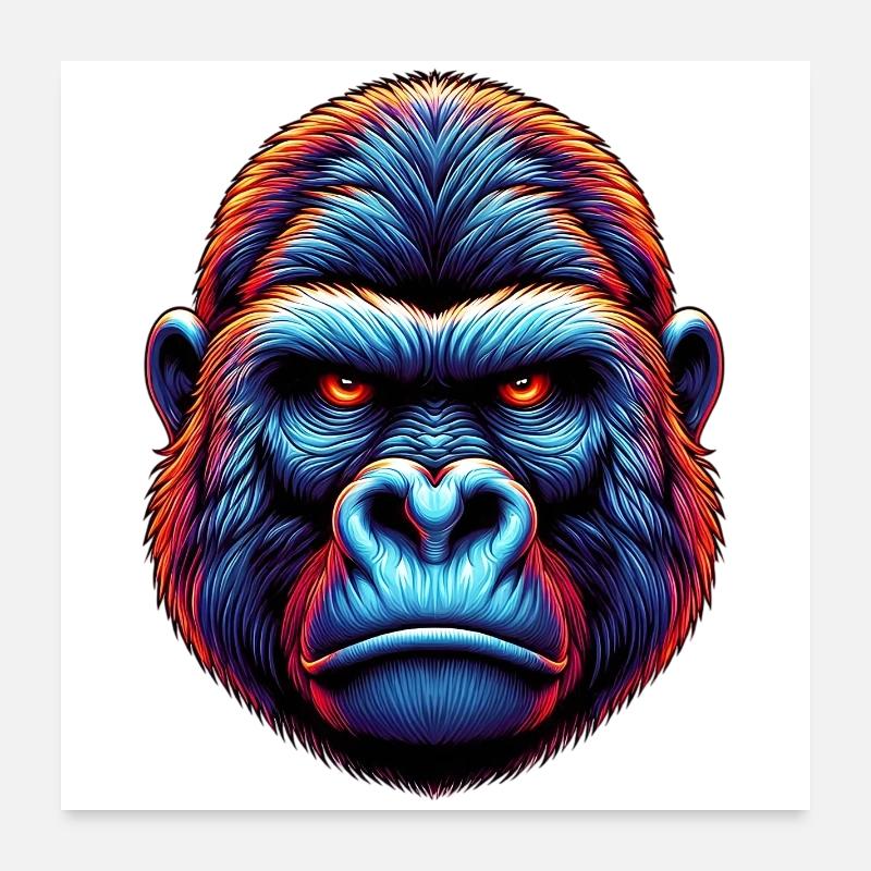 Gorille Poster 60 x 60 cm