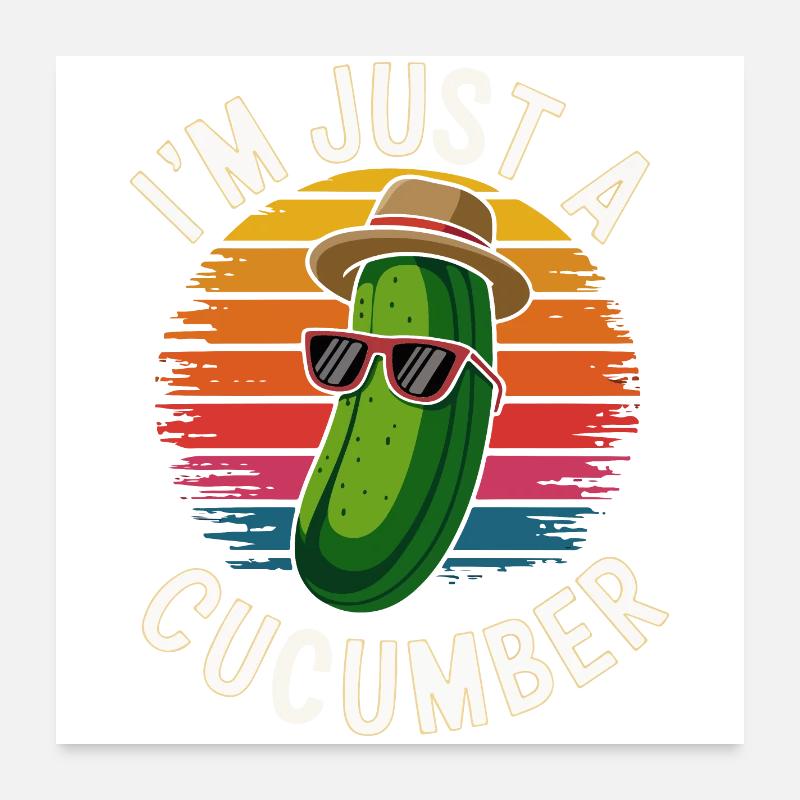 Cool Cucumber Vibes Poster 24" x 24" (60x60 cm)