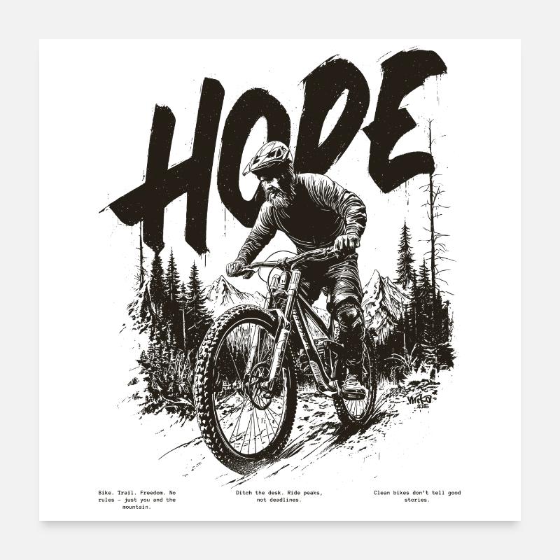Biker Hope Poster 60x60 cm
