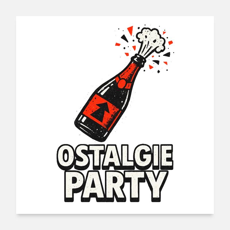 Bouteille de fête Ostalgie Poster 60 x 60 cm