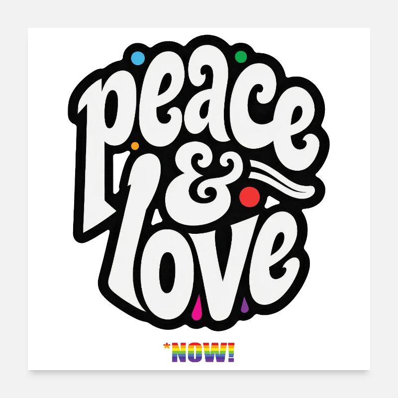 PEACE LOVE #5 - let's talk Poster 60 x 60 cm