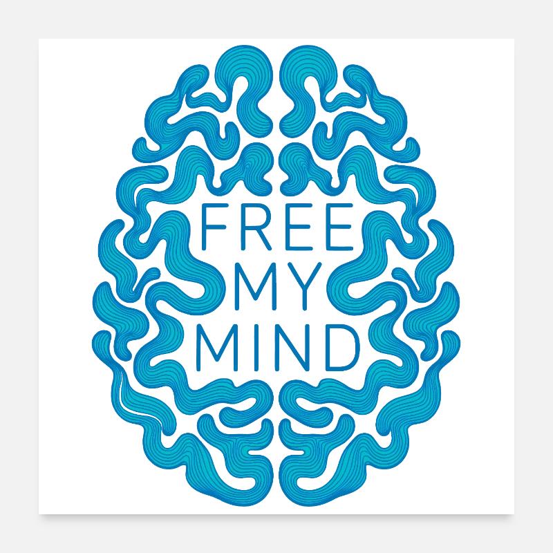 FREE MY MIND #2 - let's talk Poster 60 x 60 cm