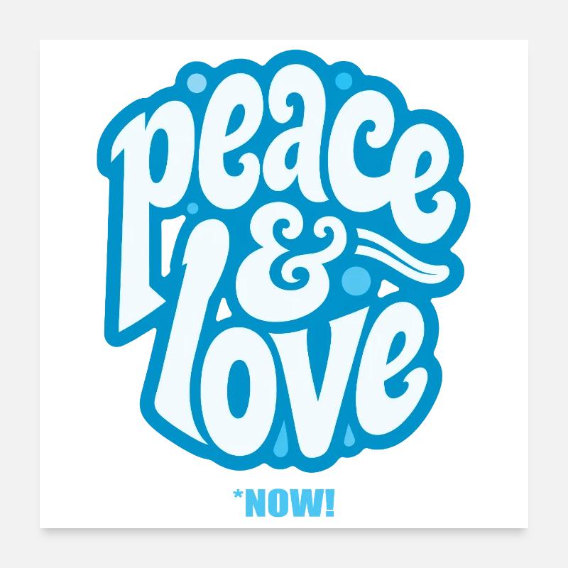 PEACE LOVE #3 - let's talk Poster 60 x 60 cm