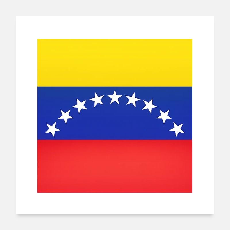 Venezuela Flag Arc Stars Poster 24" x 24" (60x60 cm)