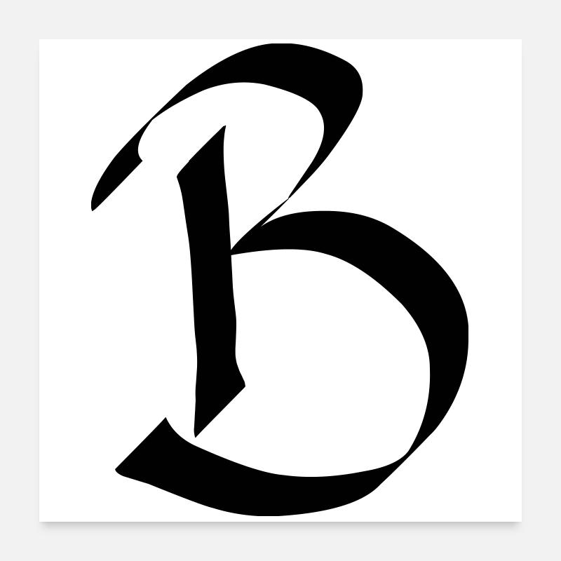 lettre B Poster 60 x 60 cm