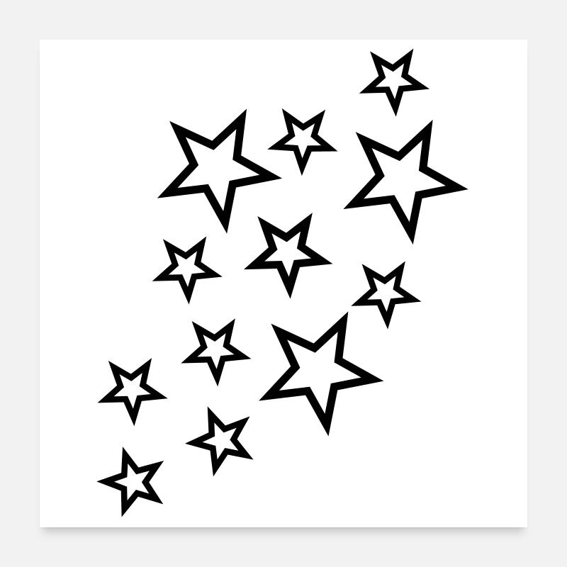 sterne und sternchen Poster 60 x 60 cm