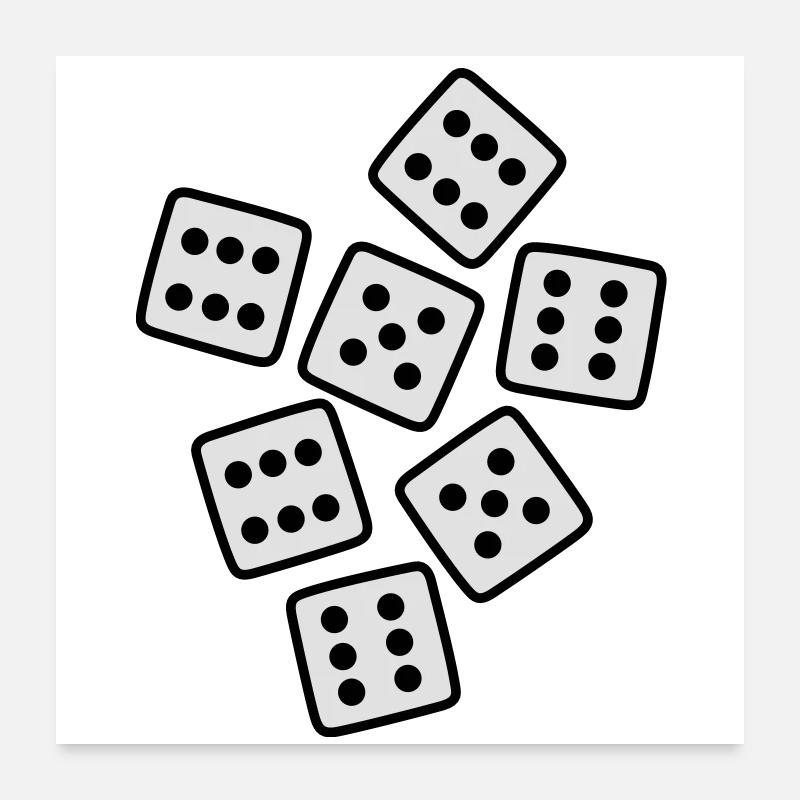 Dice - 40 Years Birthday Poster 24" x 24" (60x60 cm)
