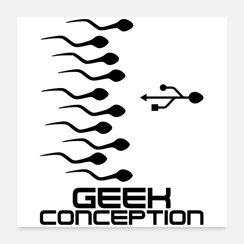 Geek Conception - Poster 60 x 60 cm - blanc