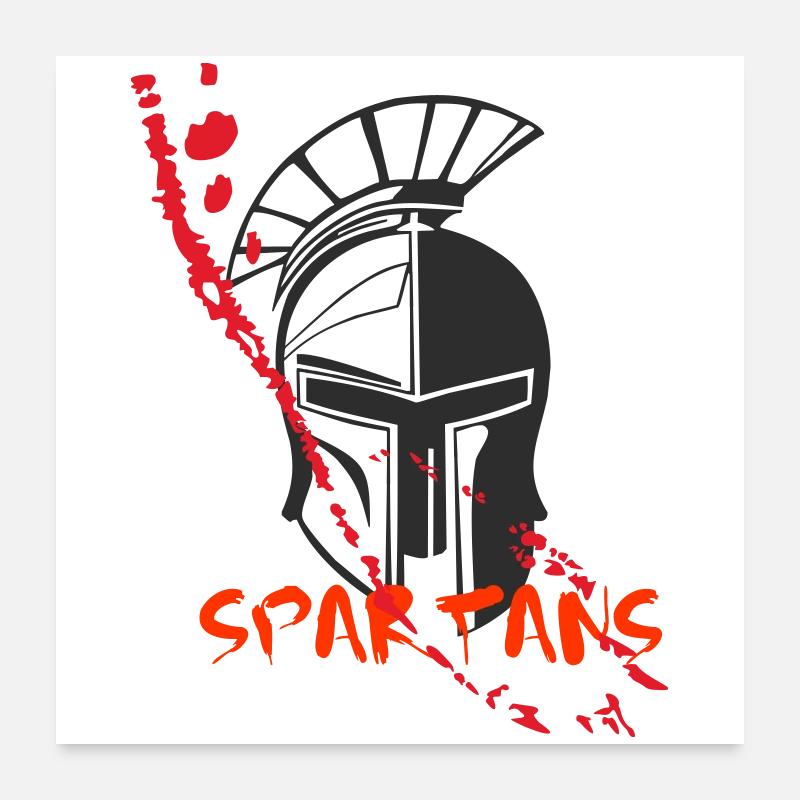 Helm Sparta und Blut 7 Poster 60x60 cm