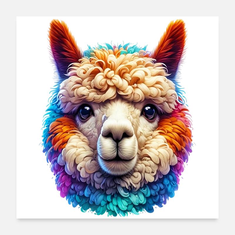 Alpaka Poster 60x60 cm