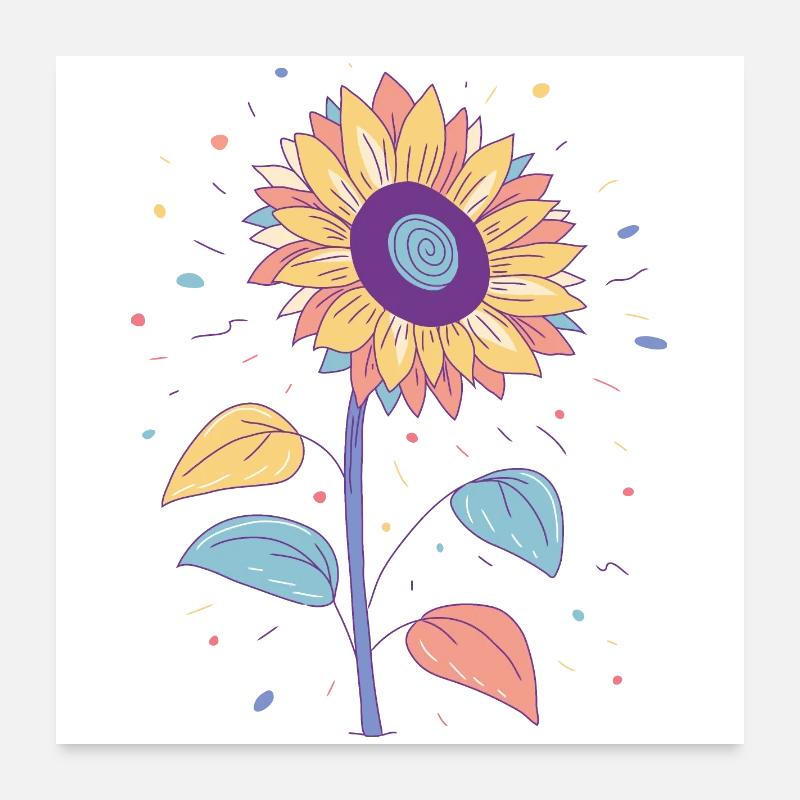 Sunflower Poster 24" x 24" (60x60 cm)