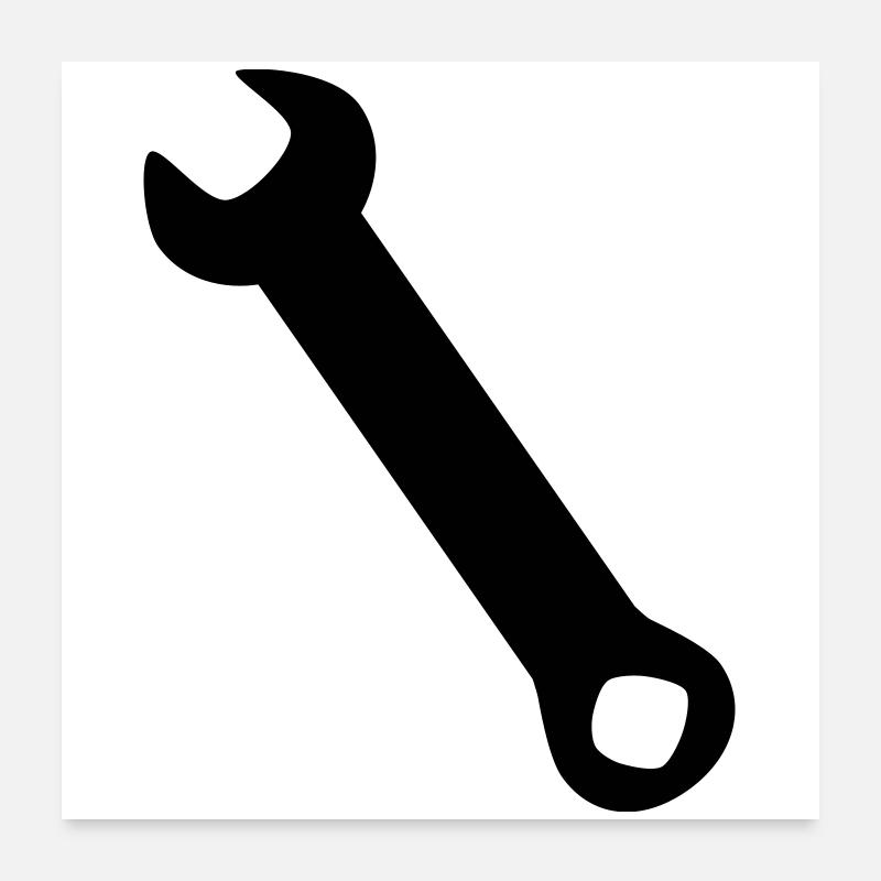 Wrench Silhoue Poster 24" x 24" (60x60 cm)