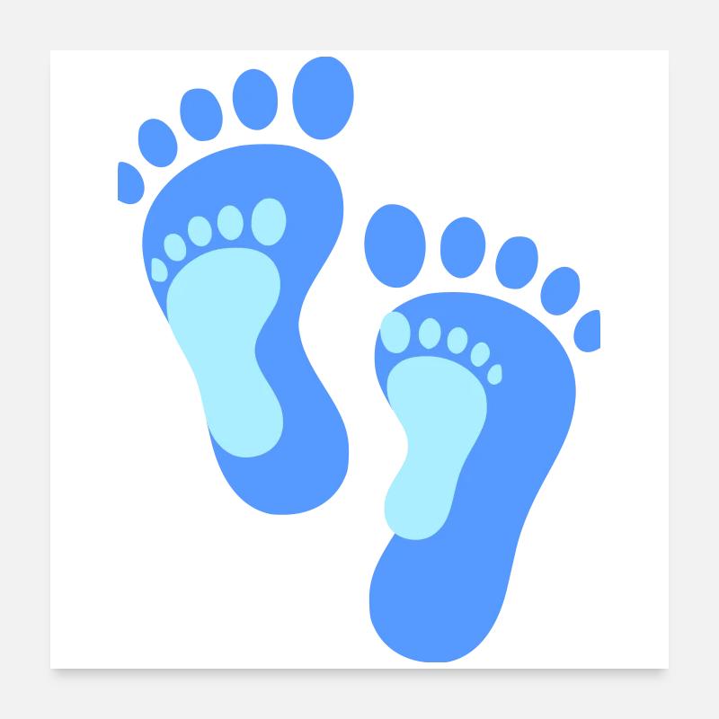 Family Footprints | Common Paths Vector Poster 24" x 24" (60x60 cm)
