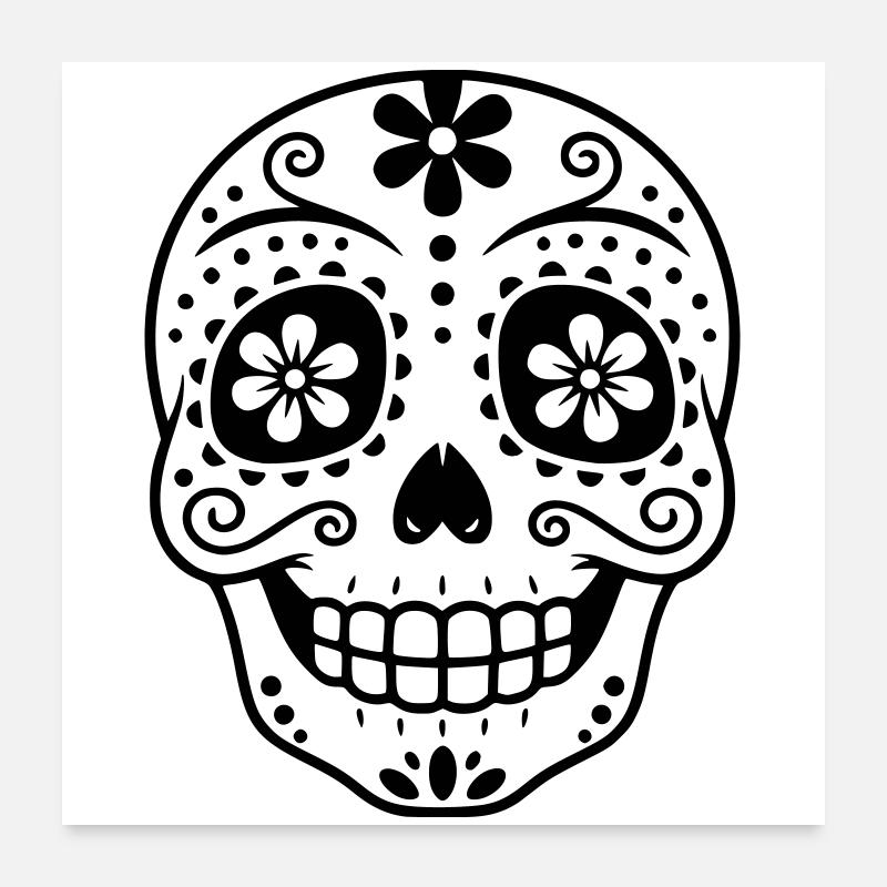Crâne de sucre | Día de los Muertos Design Poster 60 x 60 cm