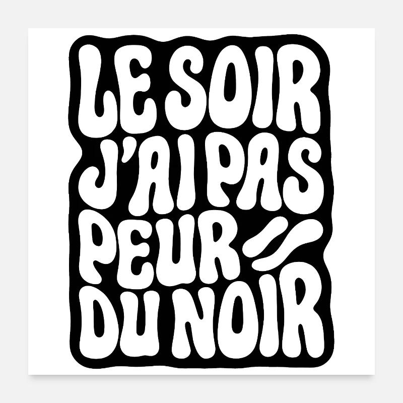 LE SOIR J'AI PAS PEUR - let's talk Poster 60 x 60 cm