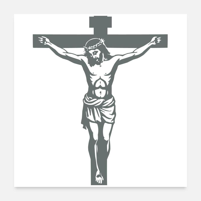 Jesus Kreuz Poster 60x60 cm
