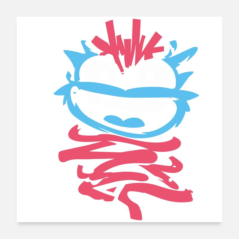 Little Monsters: Punk Monkey with Wink Poster 24" x 24" (60x60 cm)