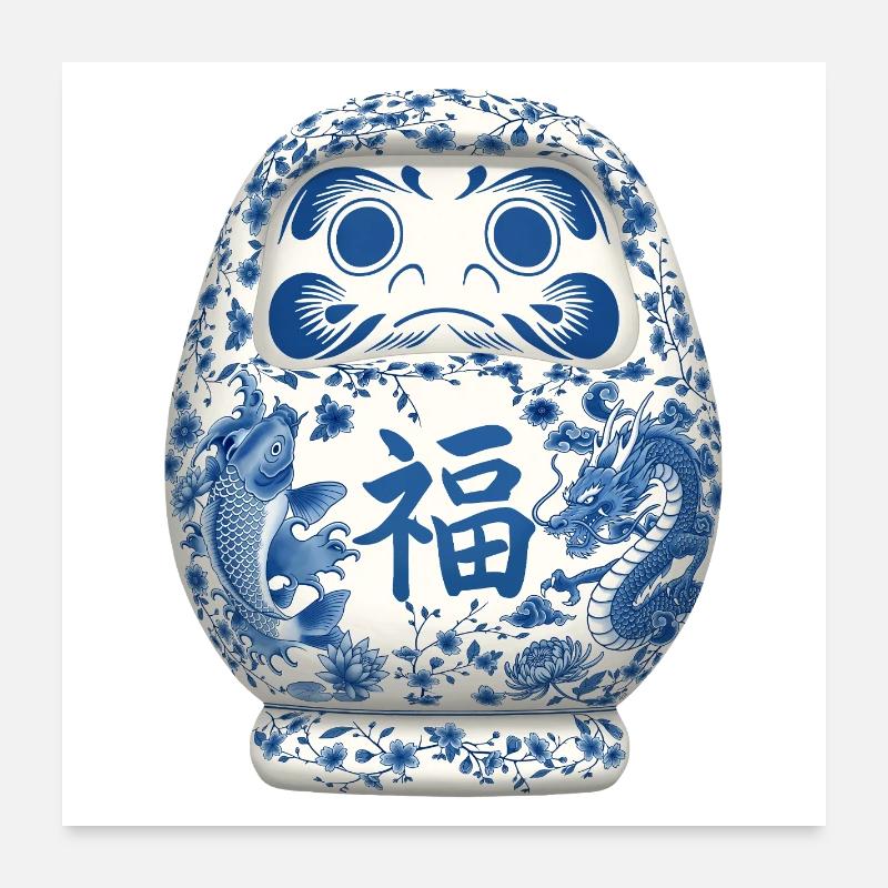 Daruma Poster 60 x 60 cm