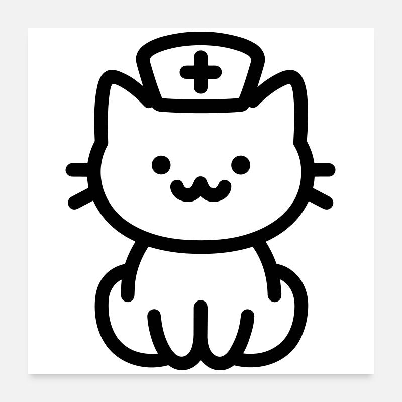 ANIMAL infirmière Poster 60 x 60 cm