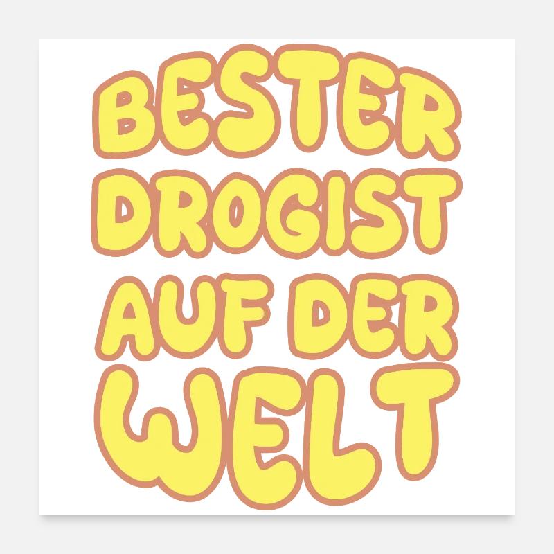 Beruf Drogist Poster 60x60 cm