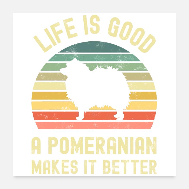 Dog Pomeranian Poster 24" x 24" (60x60 cm)