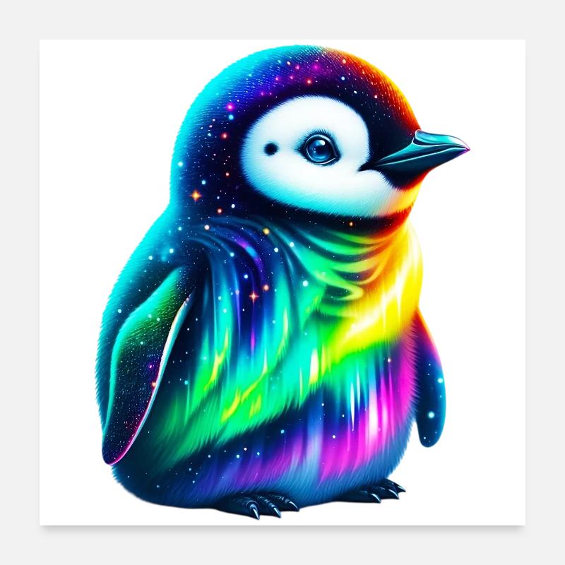 Aurora Borealis Penguin Poster 24" x 24" (60x60 cm)