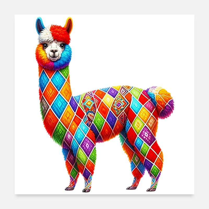 Alpaka Poster 60x60 cm