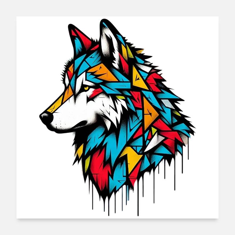 Wolf Poster 24" x 24" (60x60 cm)
