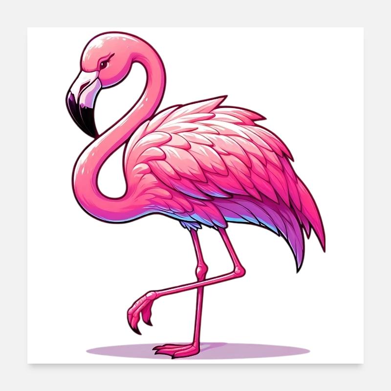 Flamingo Poster 24" x 24" (60x60 cm)