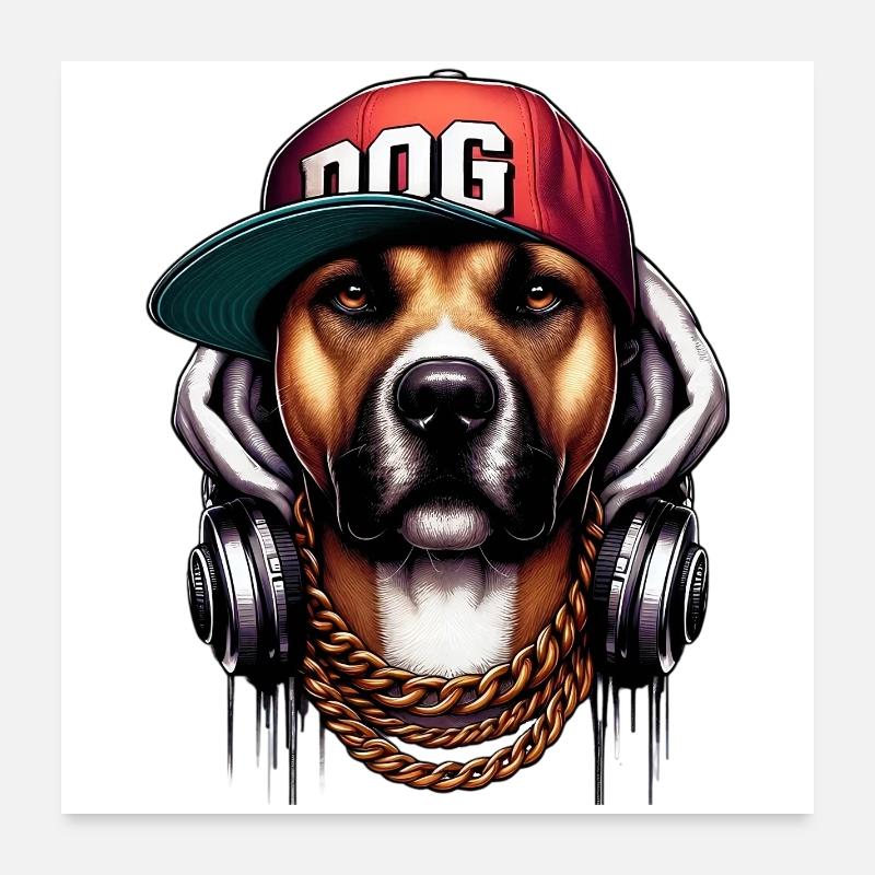 Hund Poster 60x60 cm