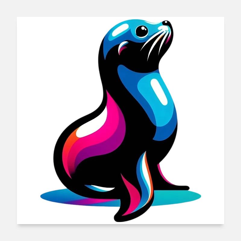 Seal Poster 24" x 24" (60x60 cm)