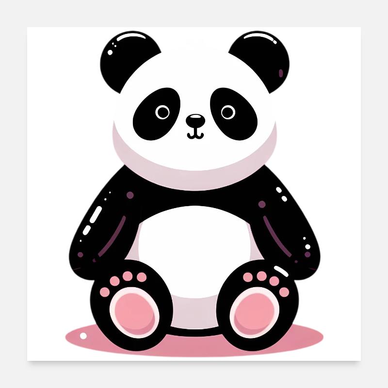Panda Poster 60 x 60 cm