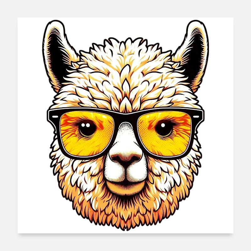 Alpaca Poster 24" x 24" (60x60 cm)