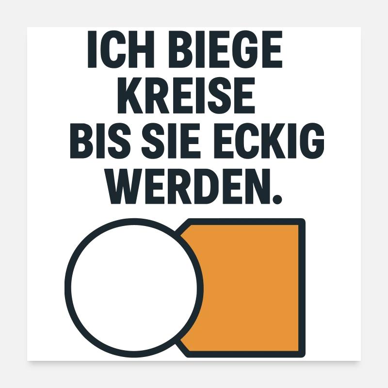 Kreise biegen Poster 60x60 cm