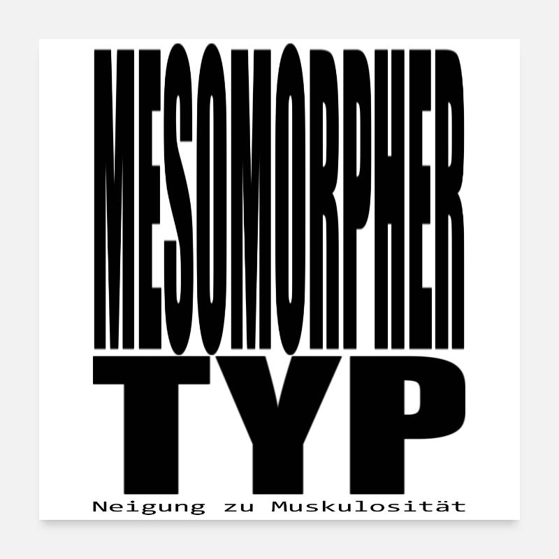 Type de mésomphe Tendance à la musculature Poster 60 x 60 cm