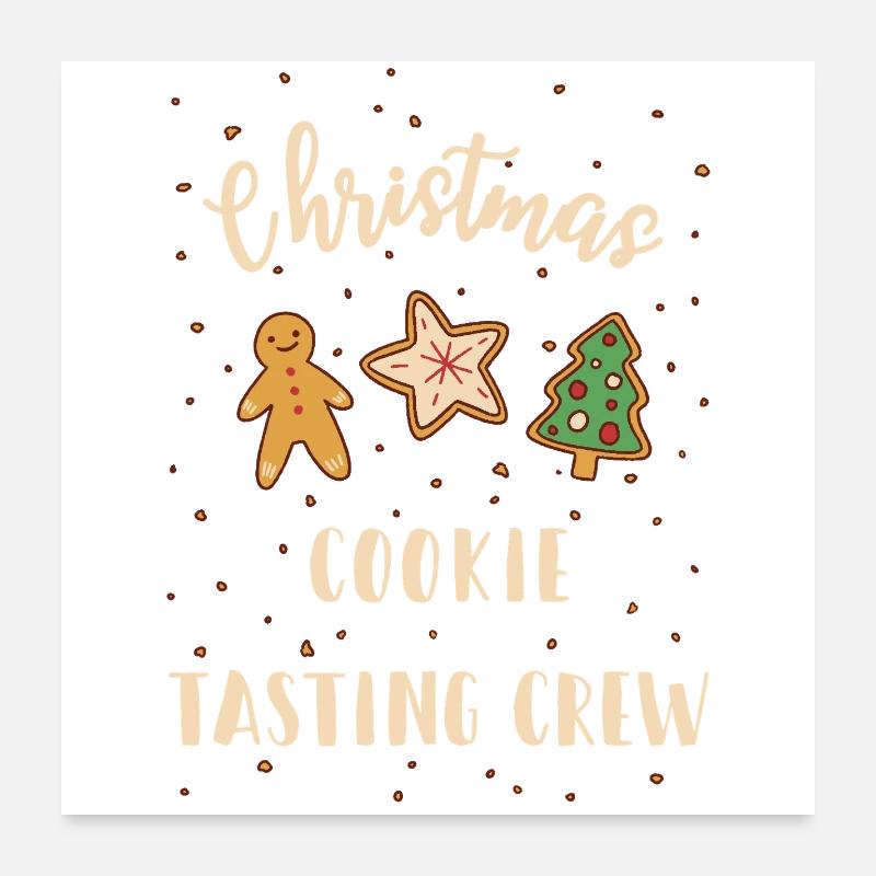 Christmas Cookie Tasting Crew Poster 60x60 cm